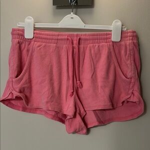 La Hearts Pink Athletic Shorts Relaxed Fit
